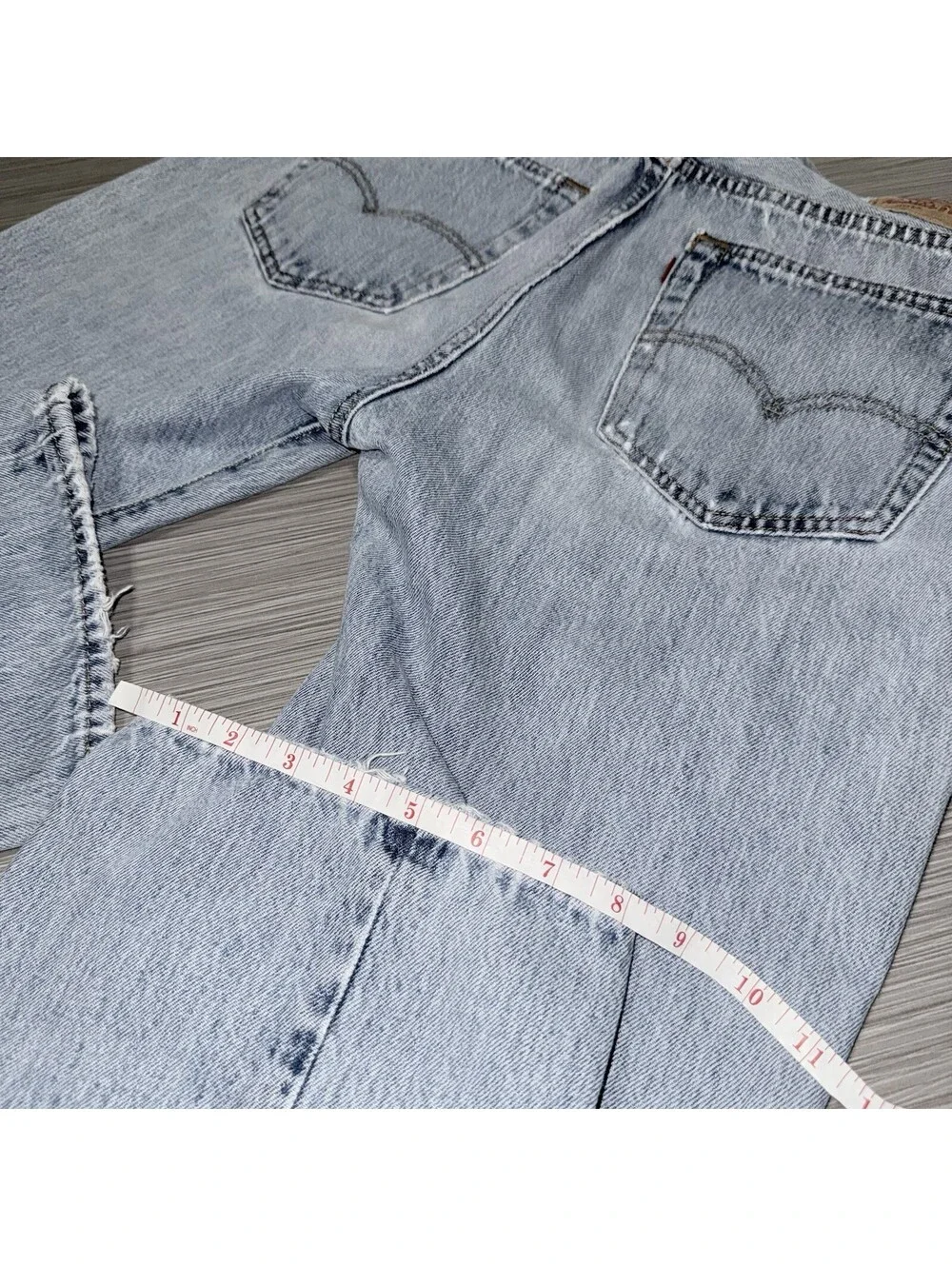 Levis 501 Distressed Denim Jeans Size W36 L36 “vintage Look”